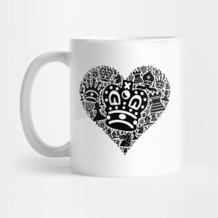 Chess Figures in Heart | Chess Player Gift Mug